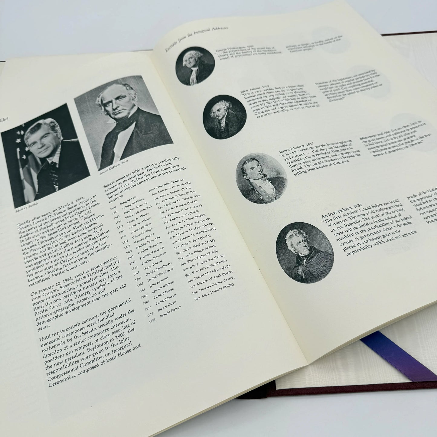 1981 Presidential Inauguration Luncheon Folio with Address of Ronald Reagan — Owned by the White House Curator