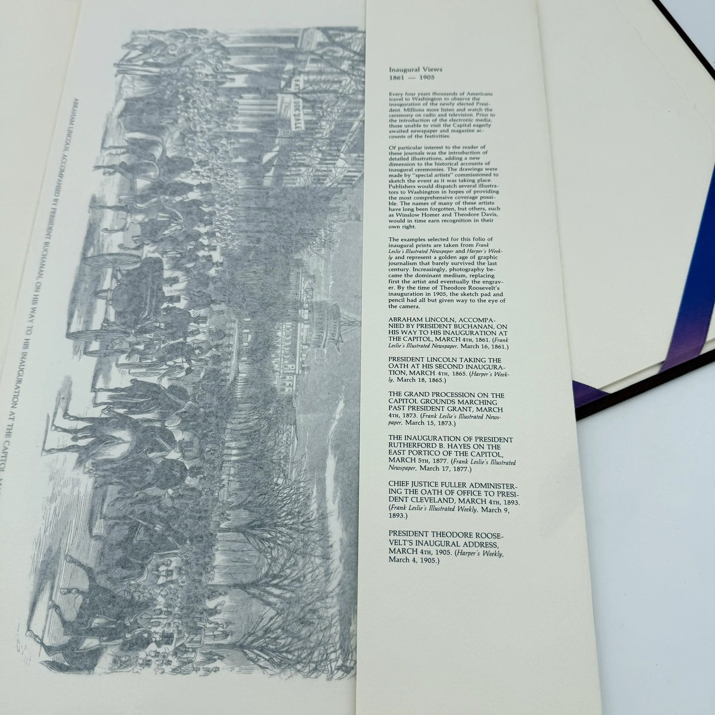 1981 Presidential Inauguration Luncheon Folio with Address of Ronald Reagan — Owned by the White House Curator