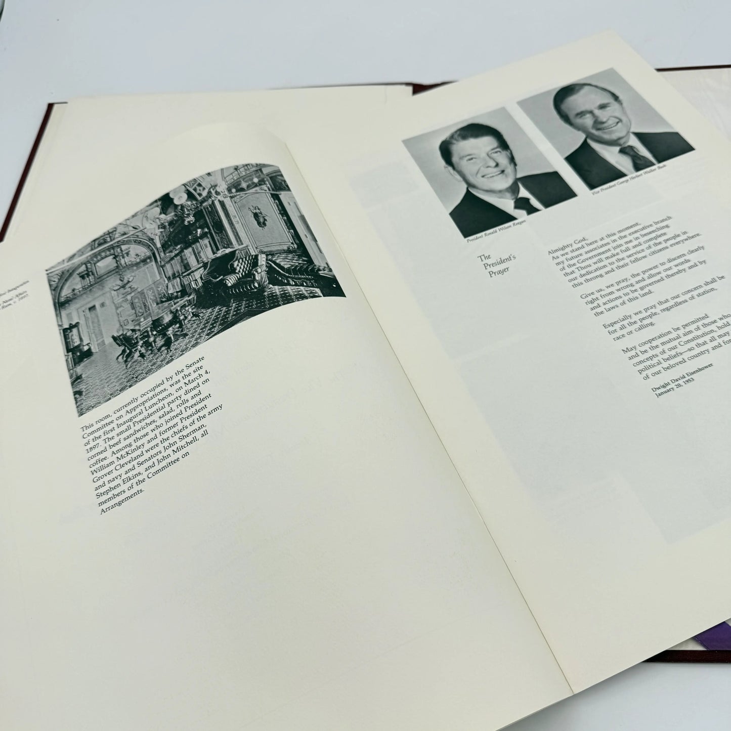 1981 Presidential Inauguration Luncheon Folio with Address of Ronald Reagan — Owned by the White House Curator