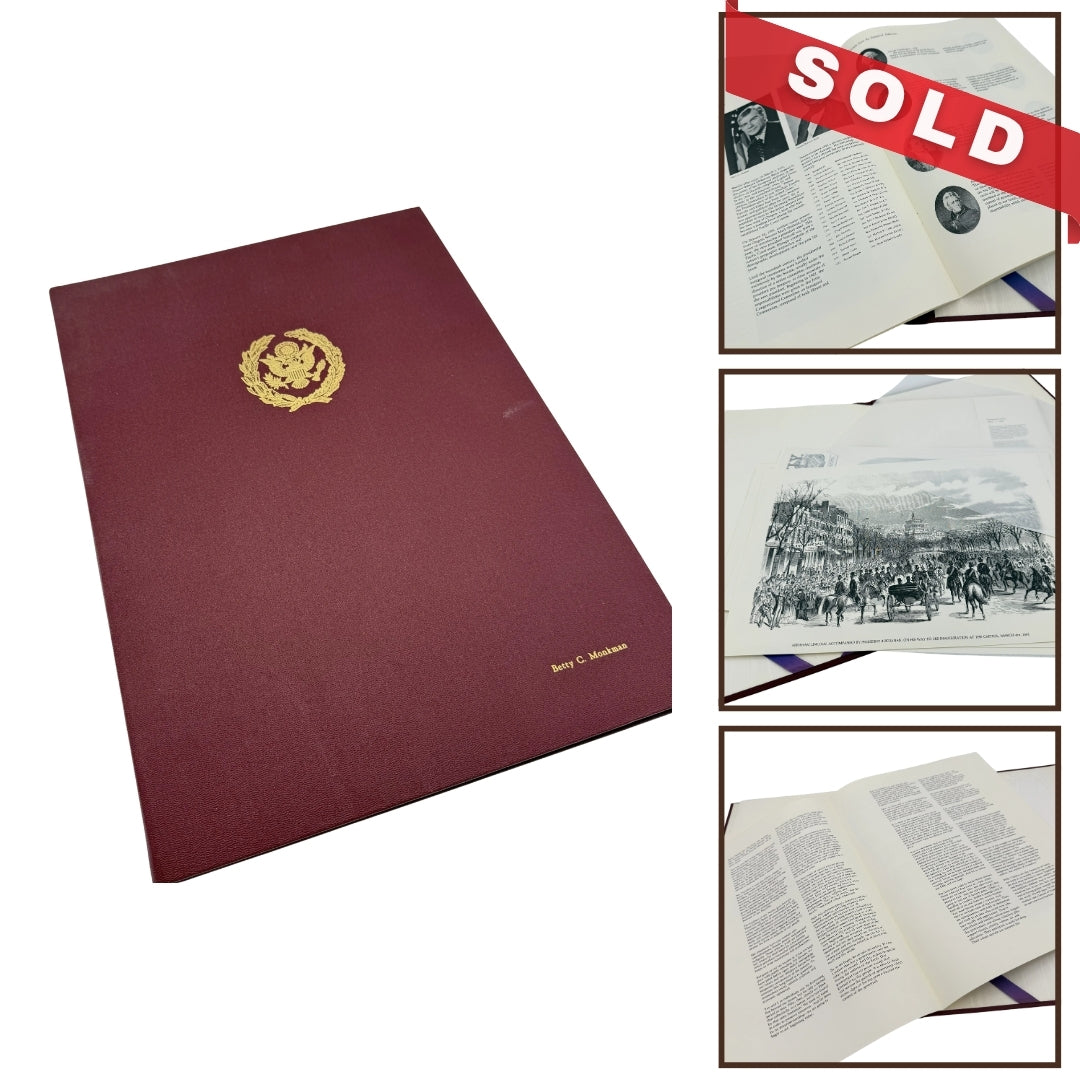 1981 Presidential Inauguration Luncheon Folio with Address of Ronald Reagan — Owned by the White House Curator