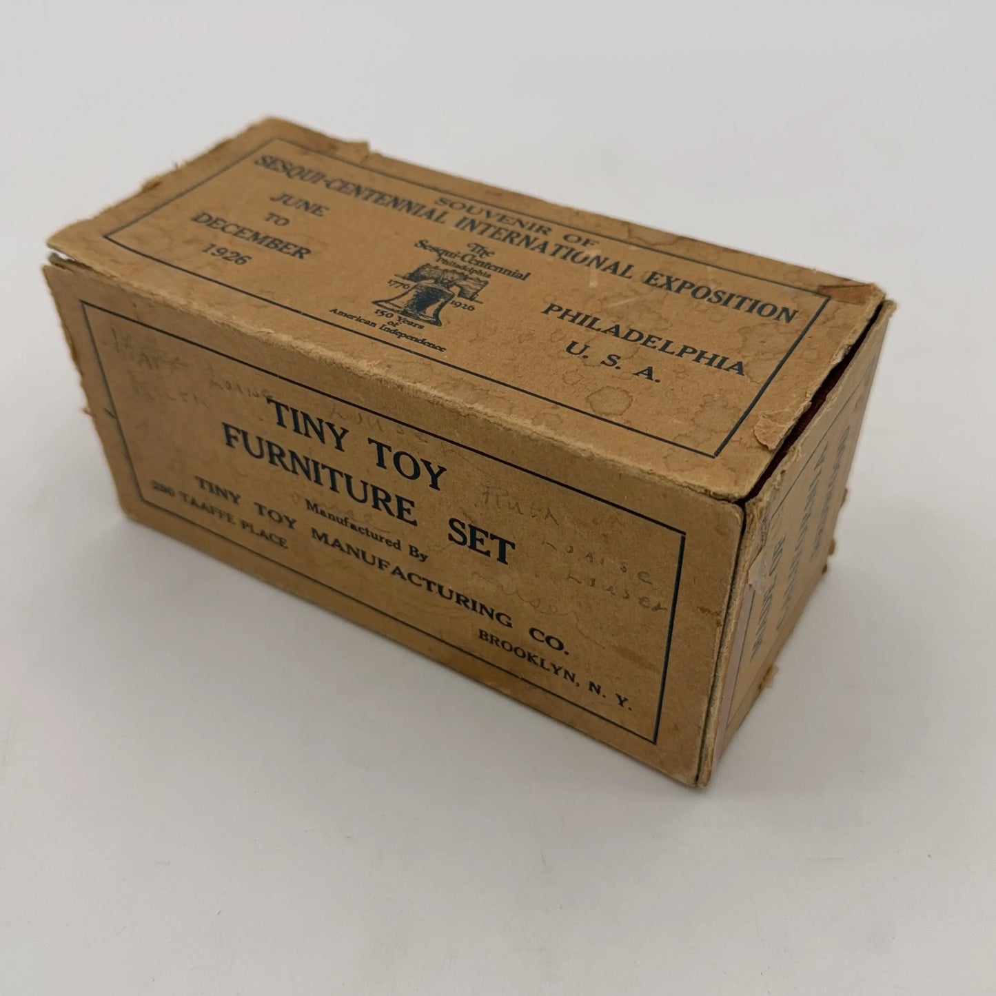 1926 Sesquicentennial Exposition “Tiny Toy” Furniture Puzzle Set made from California Redwood