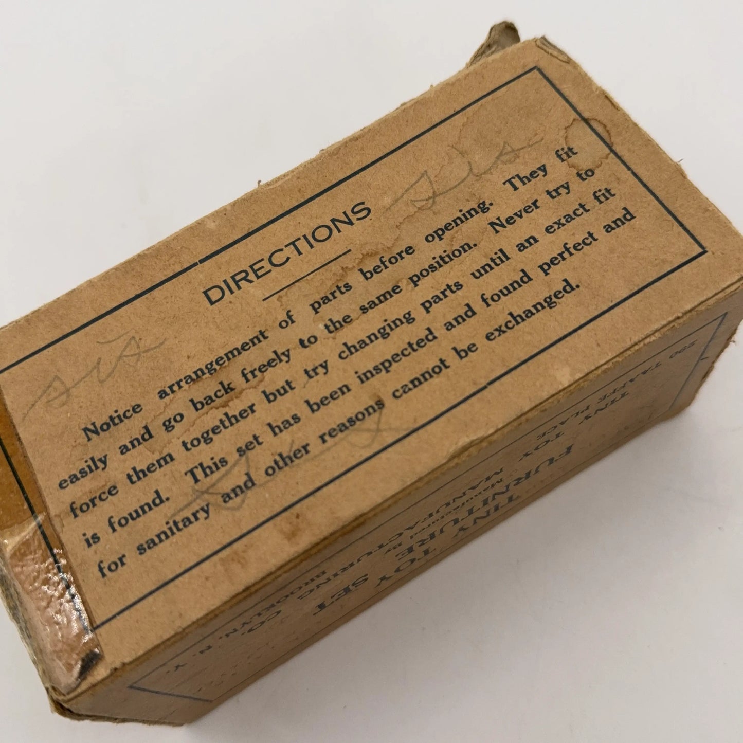 1926 Sesquicentennial Exposition “Tiny Toy” Furniture Puzzle Set made from California Redwood