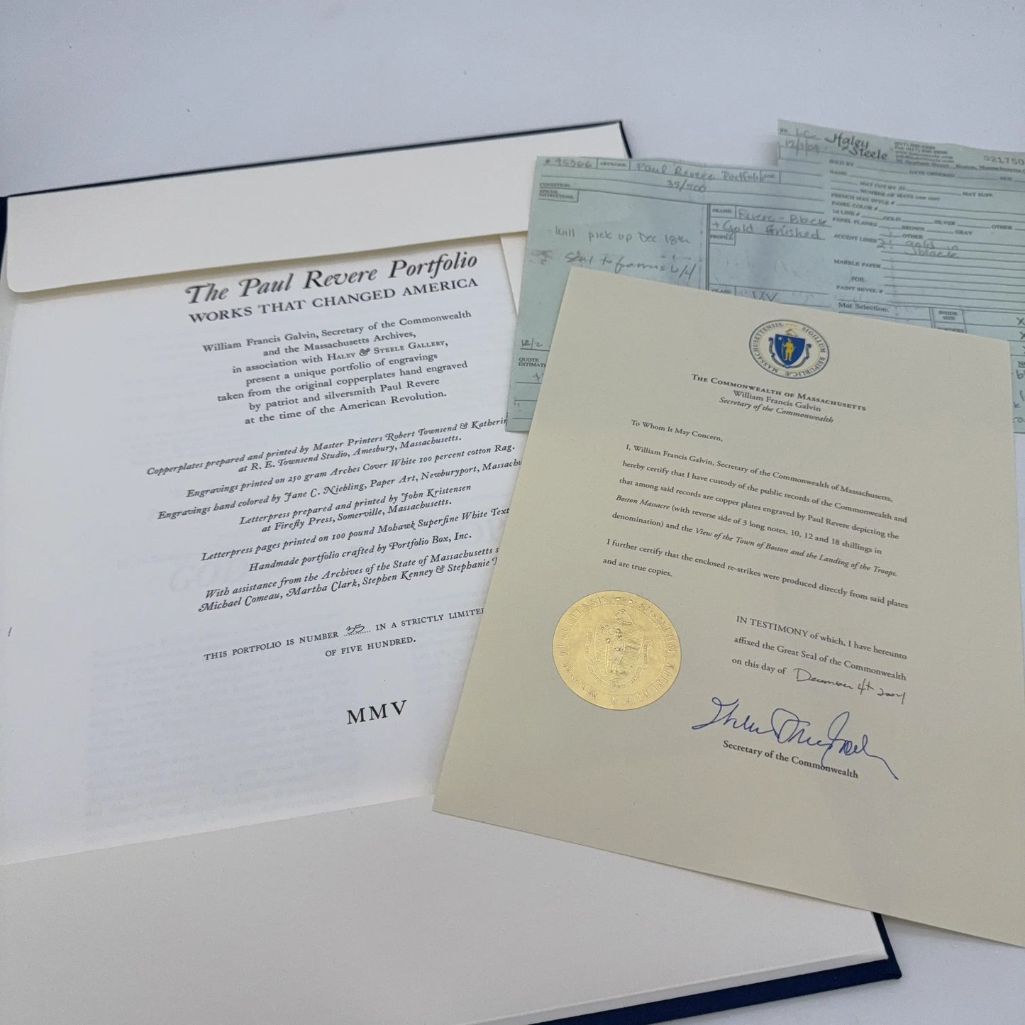 The Paul Revere Portfolio — Framed prints from the original plates — Limited edition — #35