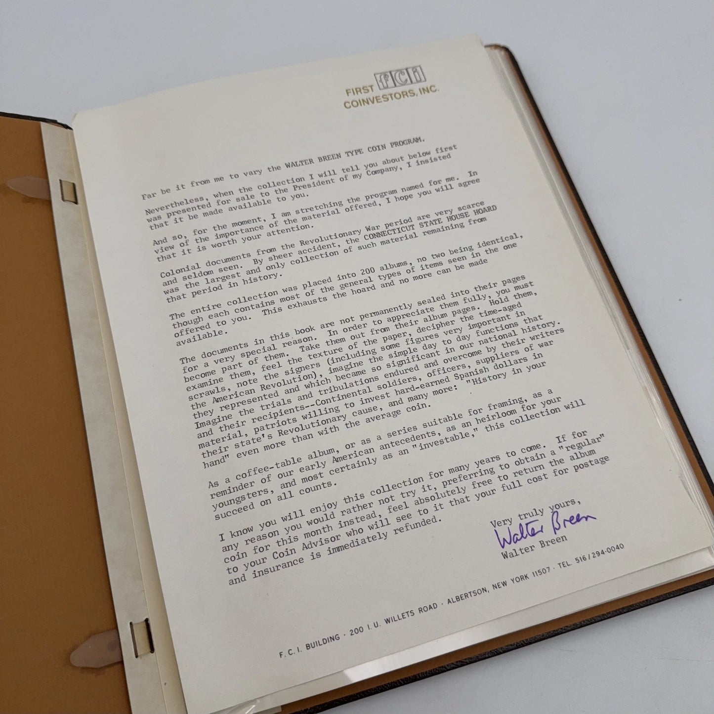 Revolutionary War document portfolio with seven original signed documents
