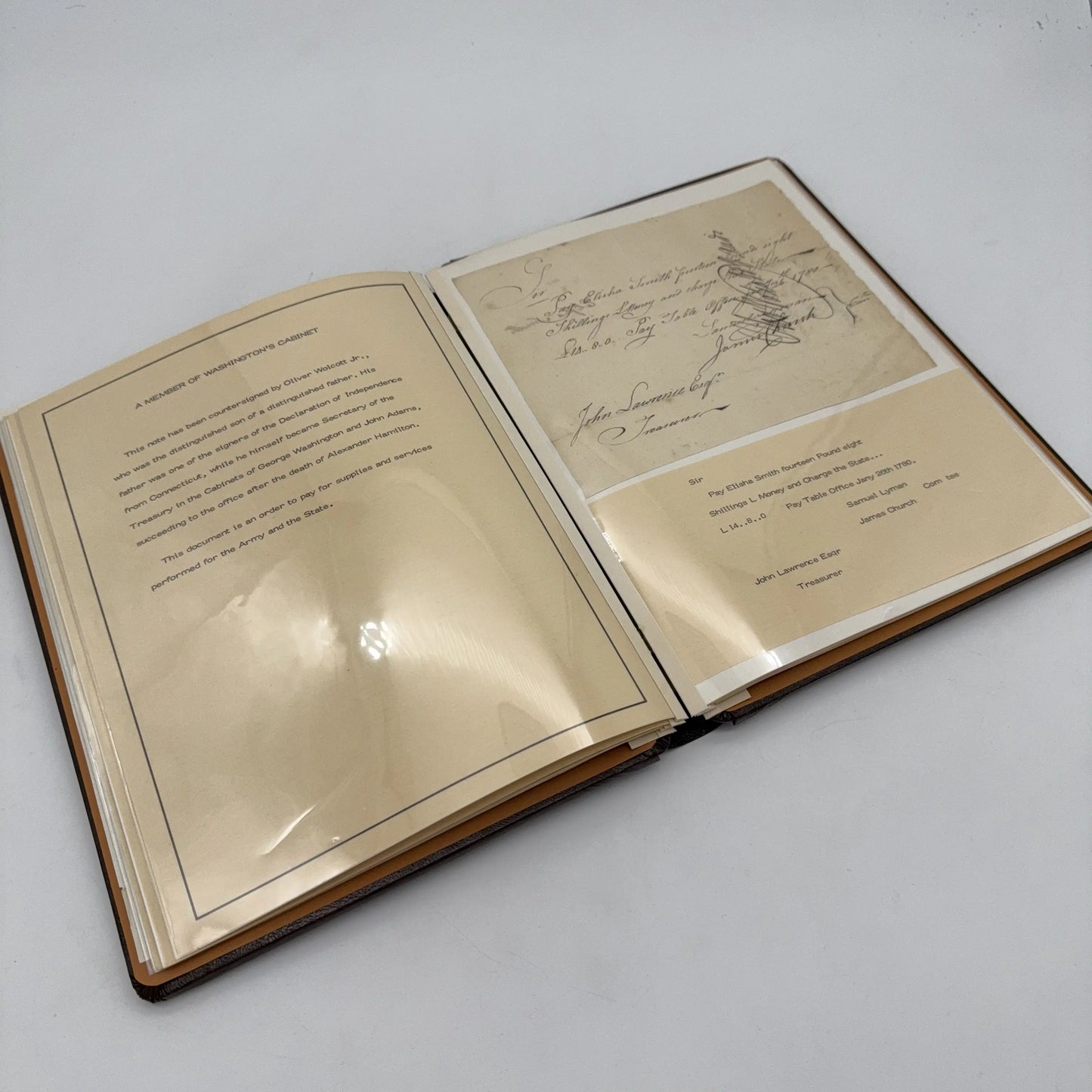 Revolutionary War document portfolio with seven original signed documents