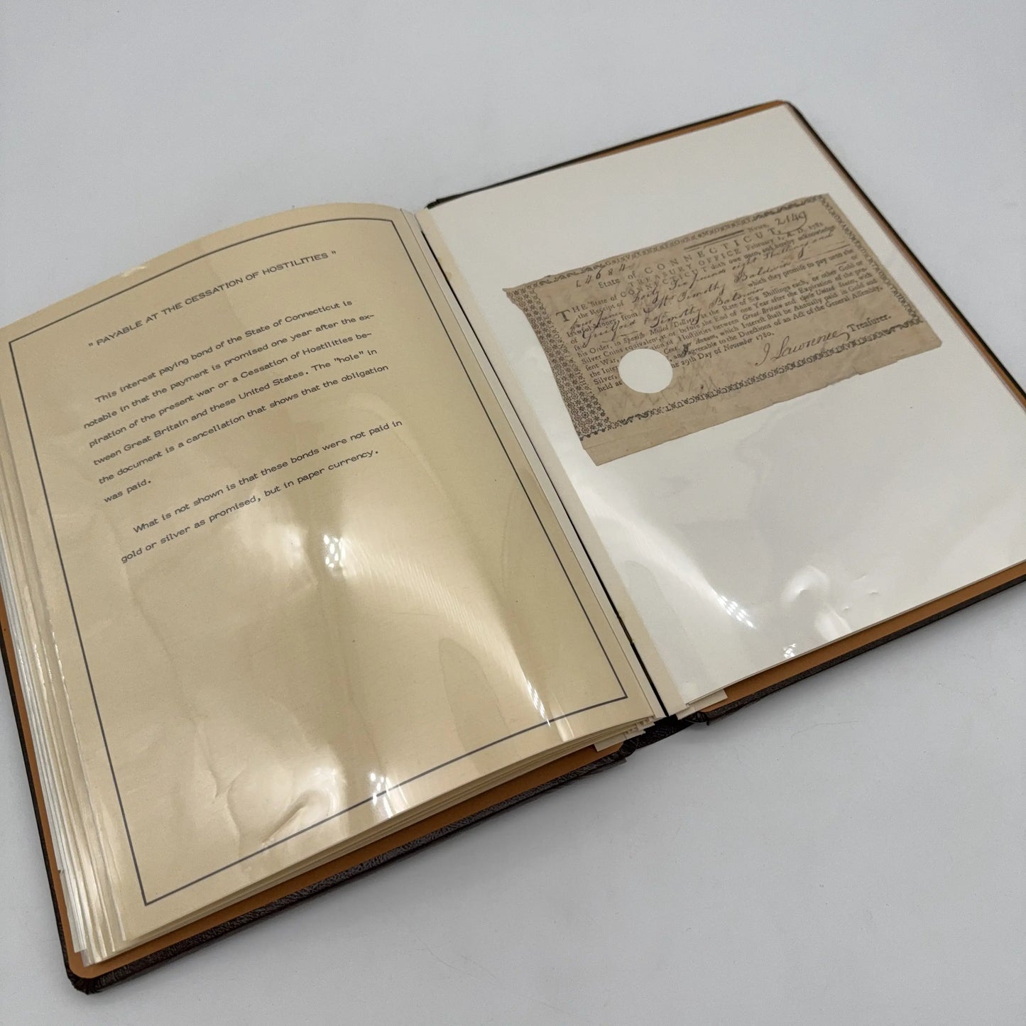 Revolutionary War document portfolio with seven original signed documents
