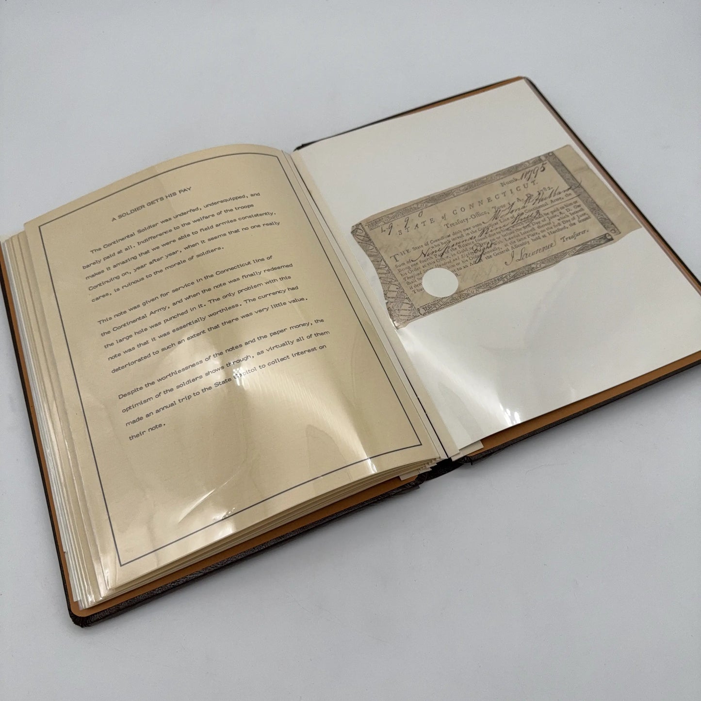 Revolutionary War document portfolio with seven original signed documents