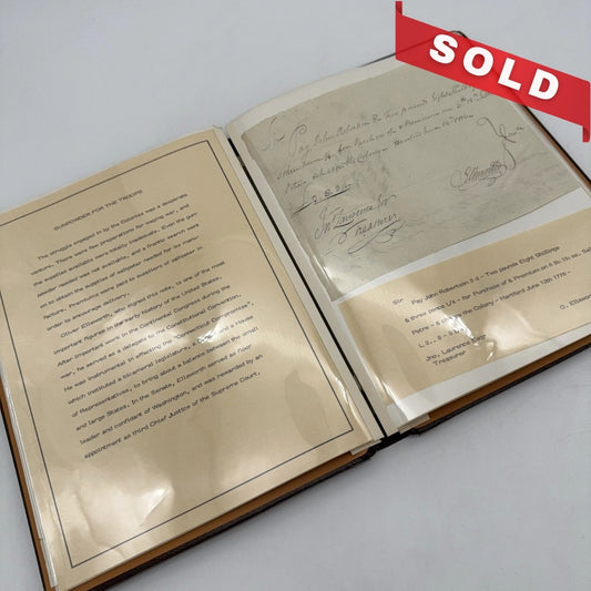 Revolutionary War document portfolio with seven original signed documents
