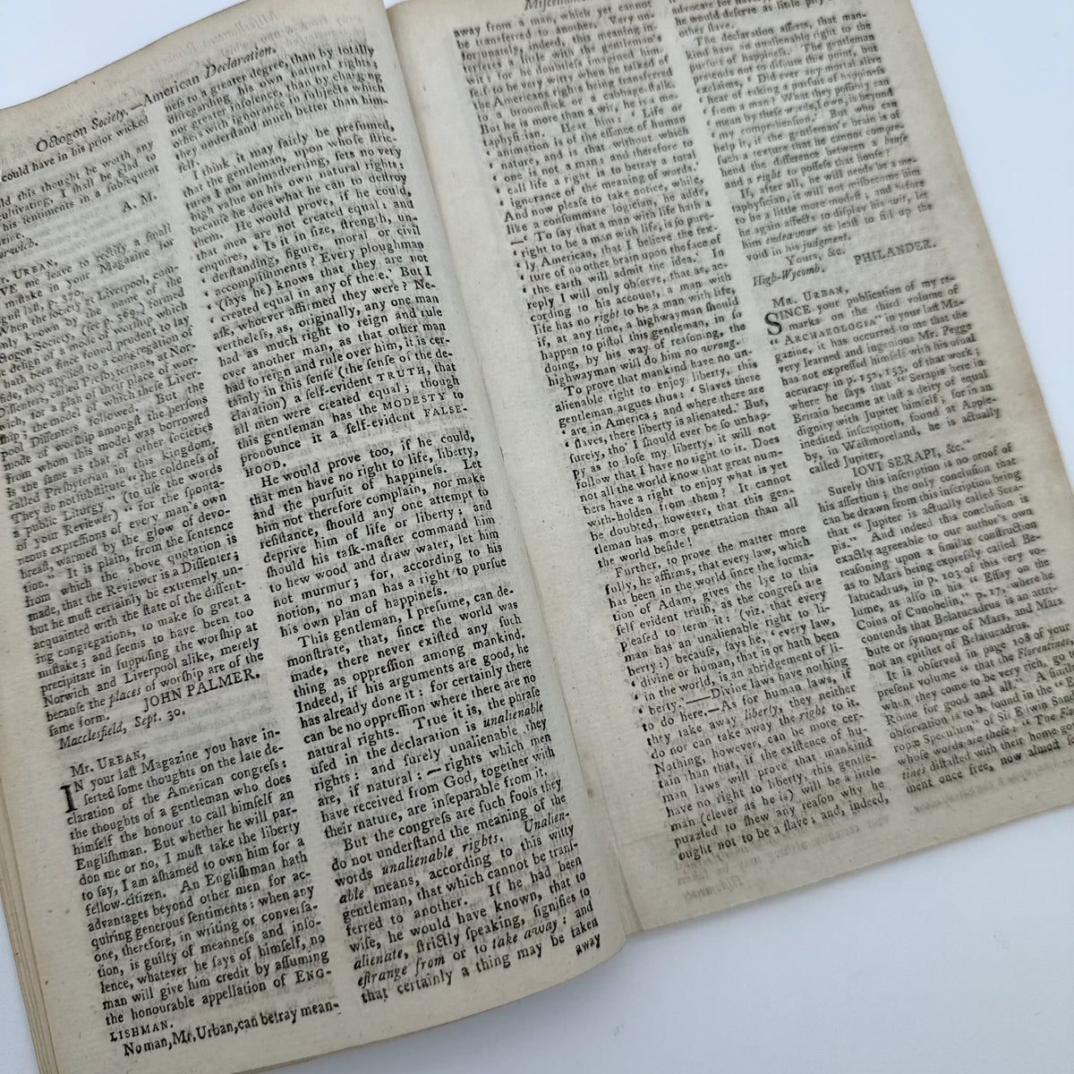 1776 Gentleman's Magazine for October and Supplement for the Year 1776, with folding map Illustrating the late Engagement in Long Island