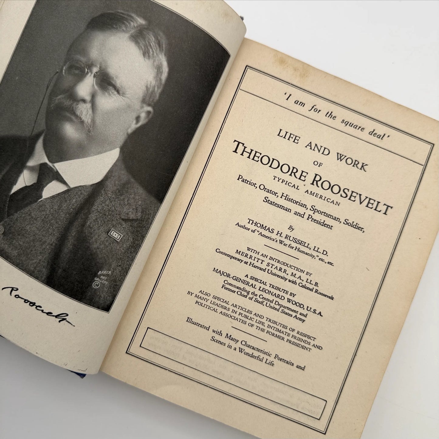 "The Life and Work of Theodore Roosevelt" by Thomas H. Russell — First edition — 1919