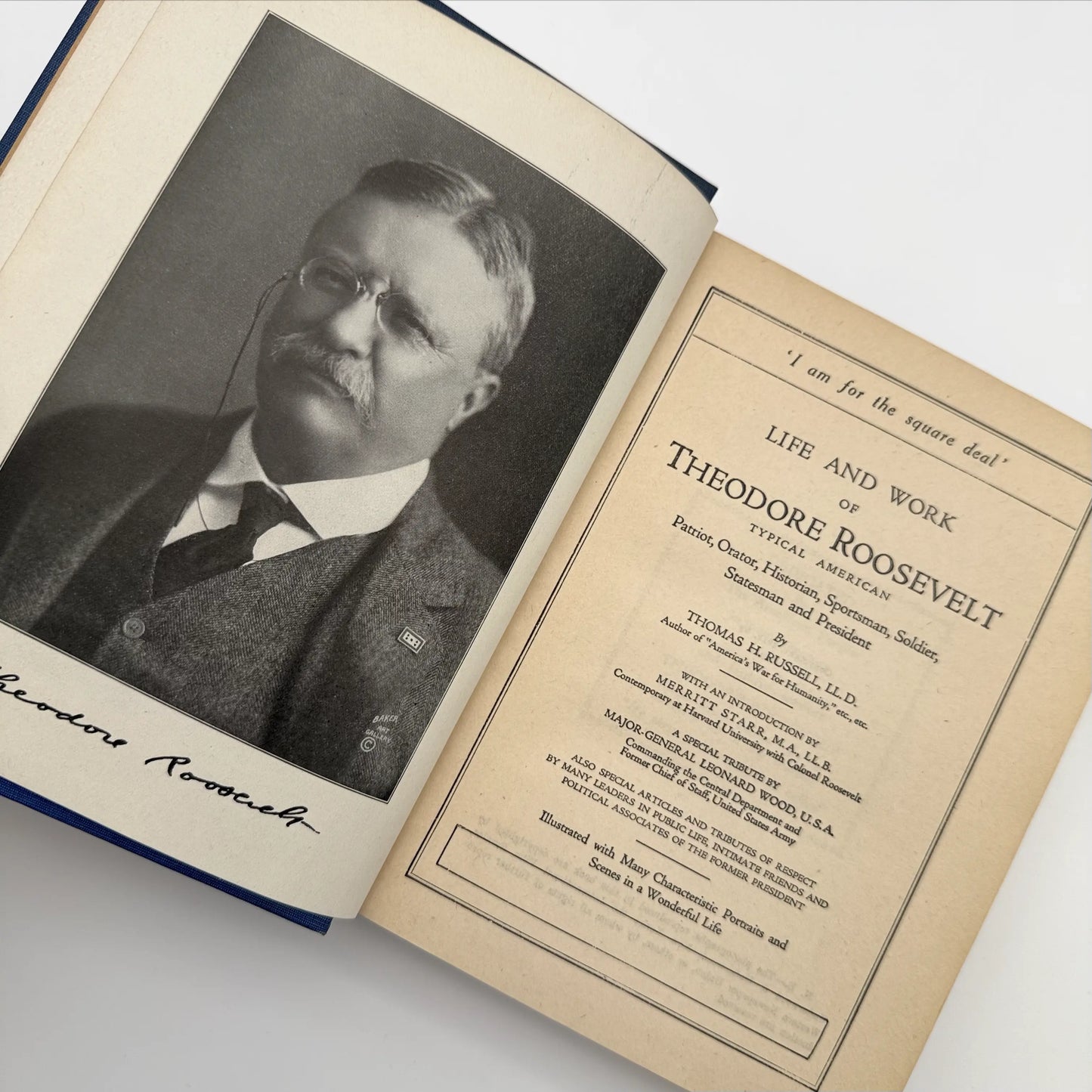 "The Life and Work of Theodore Roosevelt" by Thomas H. Russell — First edition — 1919