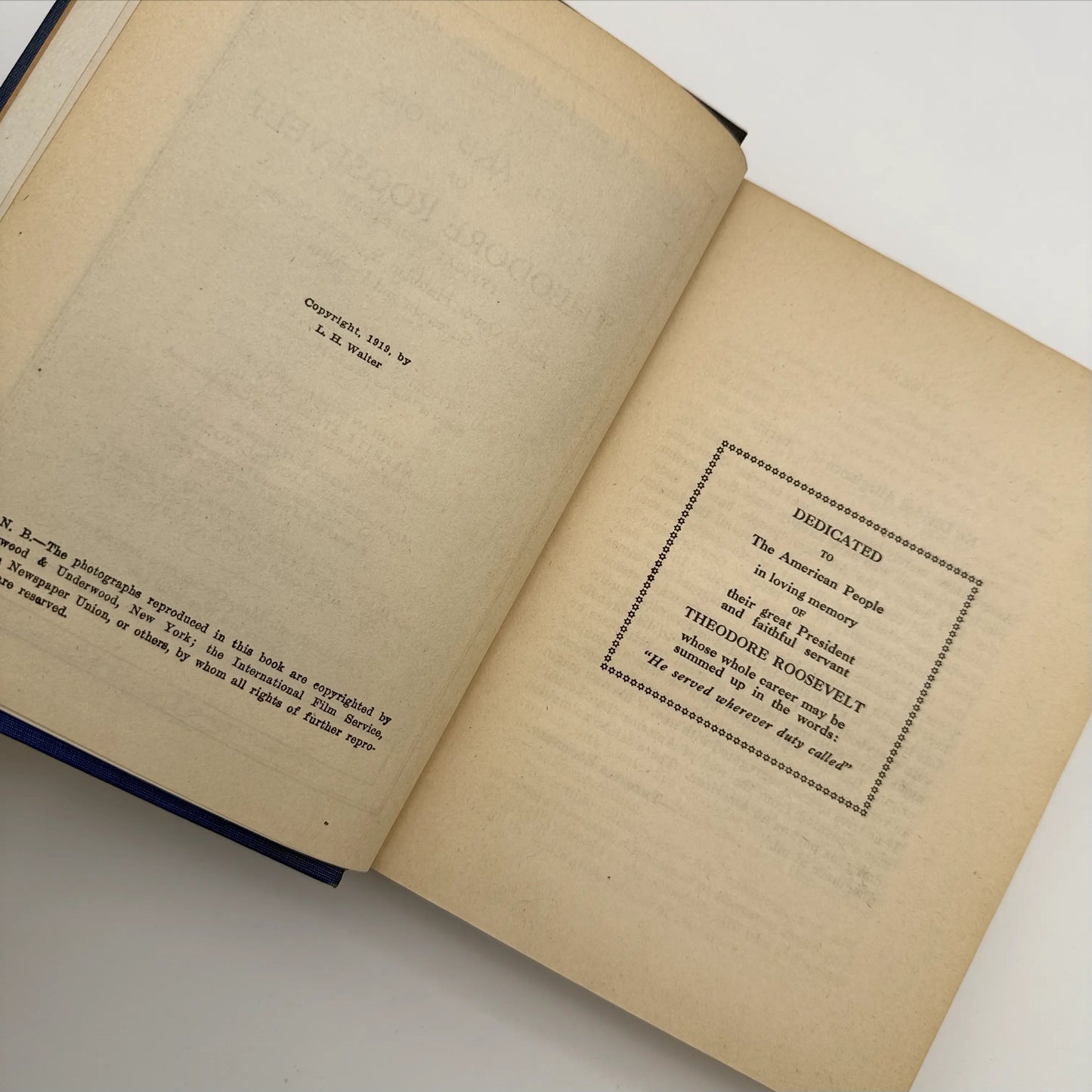 "The Life and Work of Theodore Roosevelt" by Thomas H. Russell — First edition — 1919