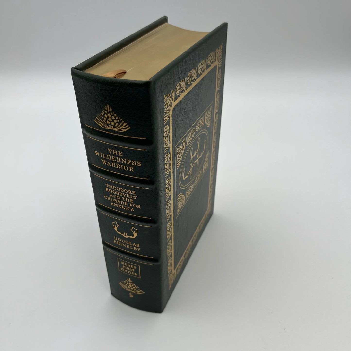 "Theodore Roosevelt and the Crusade for America" Signed by Douglas Brinkley - Leather-bound, gilt-edged Easton Press edition