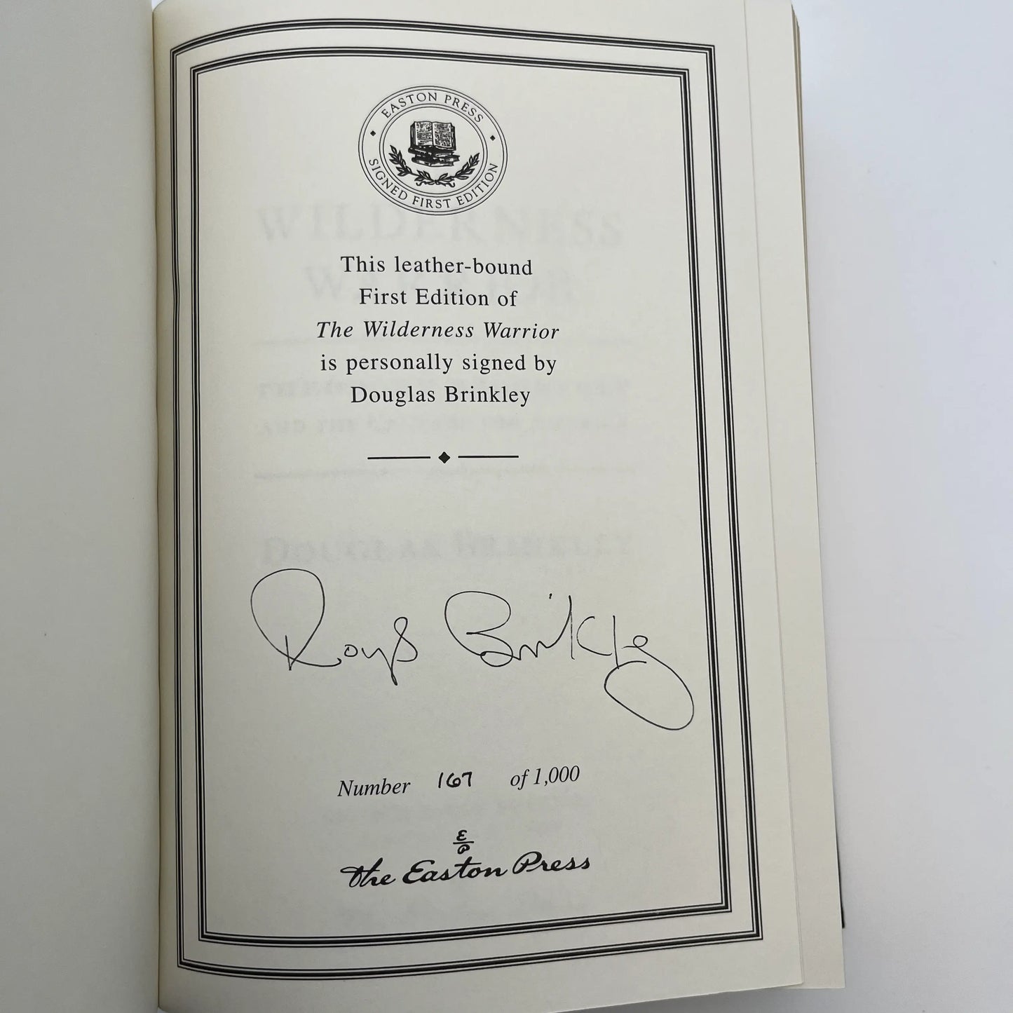 "Theodore Roosevelt and the Crusade for America" Signed by Douglas Brinkley - Leather-bound, gilt-edged Easton Press edition