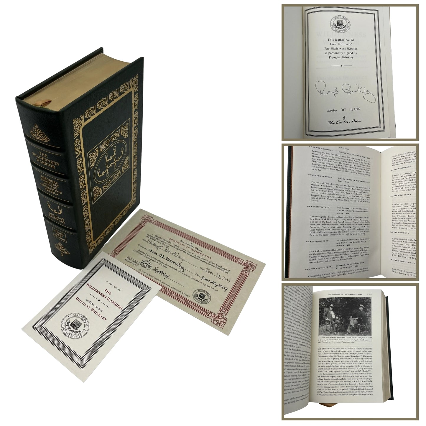 "Theodore Roosevelt and the Crusade for America" Signed by Douglas Brinkley - Leather-bound, gilt-edged Easton Press edition