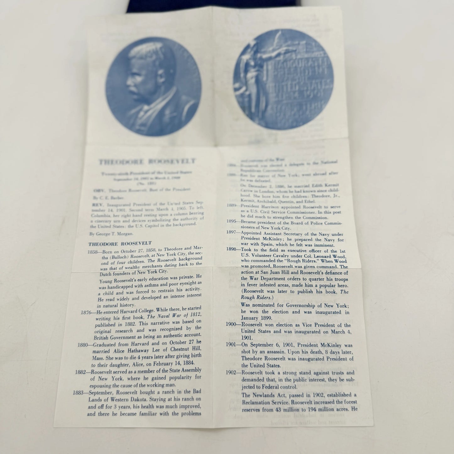 Teddy Roosevelt Second Inaugural Medal with original case and insert