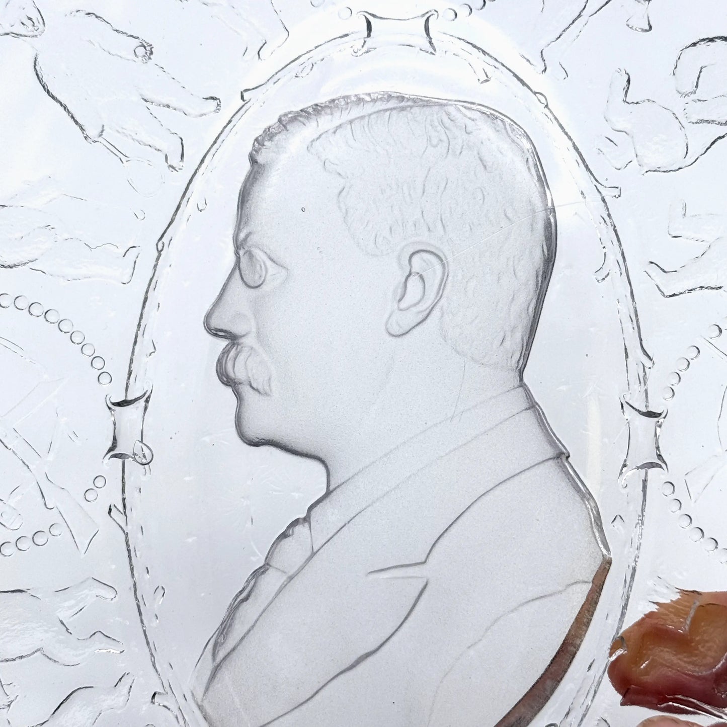 Teddy Roosevelt Portrait "A Square Deal" Oval plates — c. 1904