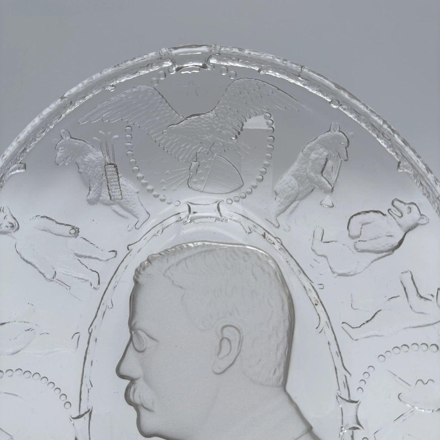 Teddy Roosevelt Portrait "A Square Deal" Oval plates — c. 1904