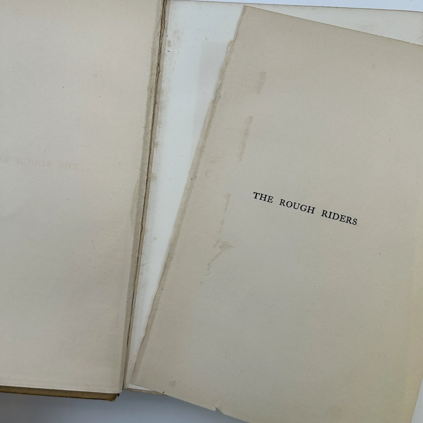 Theodore Roosevelt's "The Rough Riders"— First edition — 1899