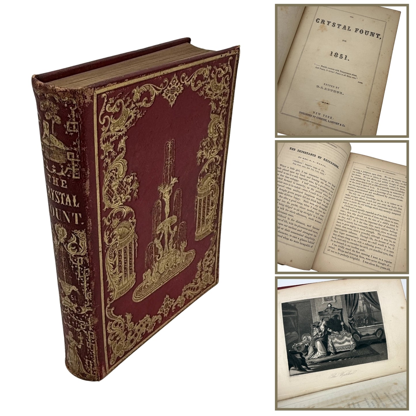 "The Crystal Fount for 1851" Edited by T.S. Arthur — 1851