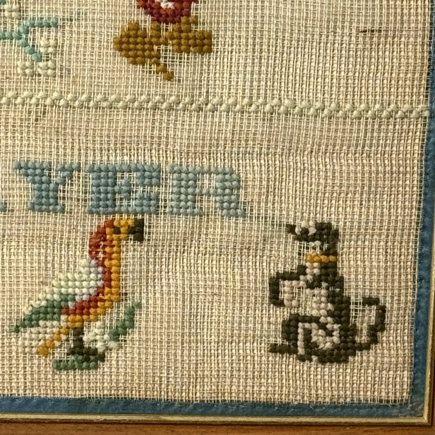 19th-Century "Agnes Bayer" Sampler — Framed