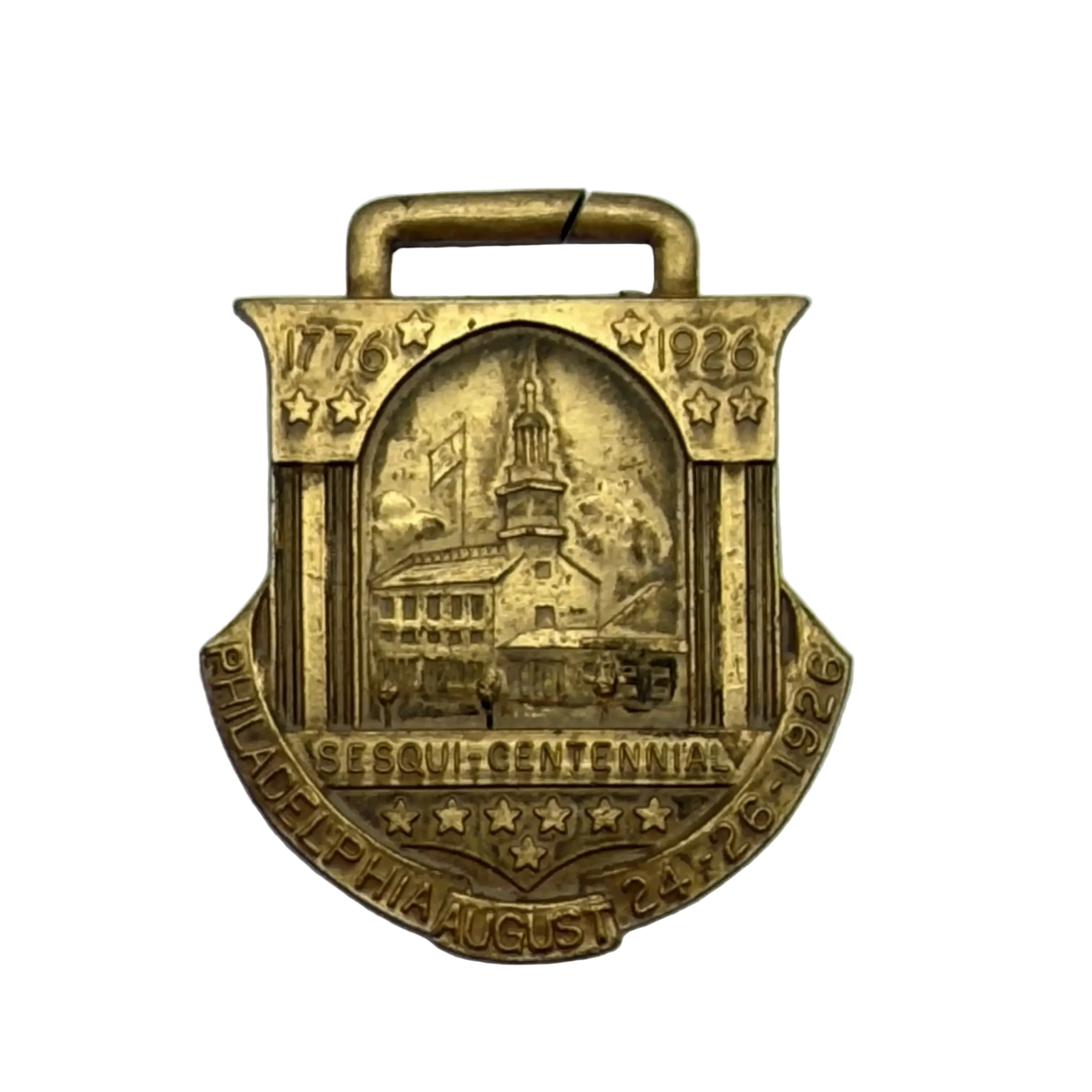 Souvenir medal and fob made for the Sesqui-Centennial International Exhibition — 1926