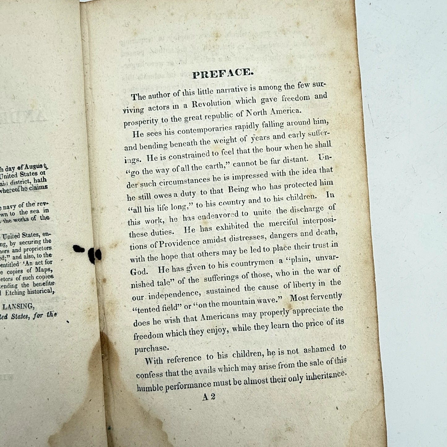 “Memoirs of Andrew Sherburne” — Revolutionary War soldier — 1828