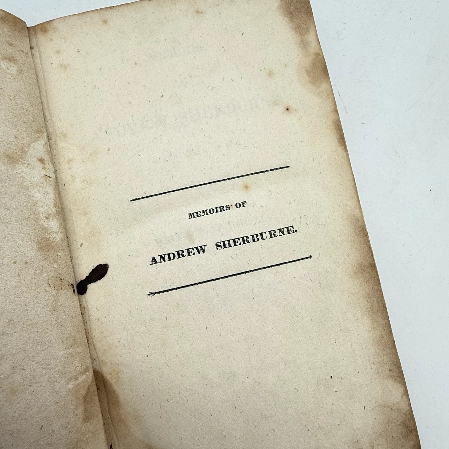 “Memoirs of Andrew Sherburne” — Revolutionary War soldier — 1828