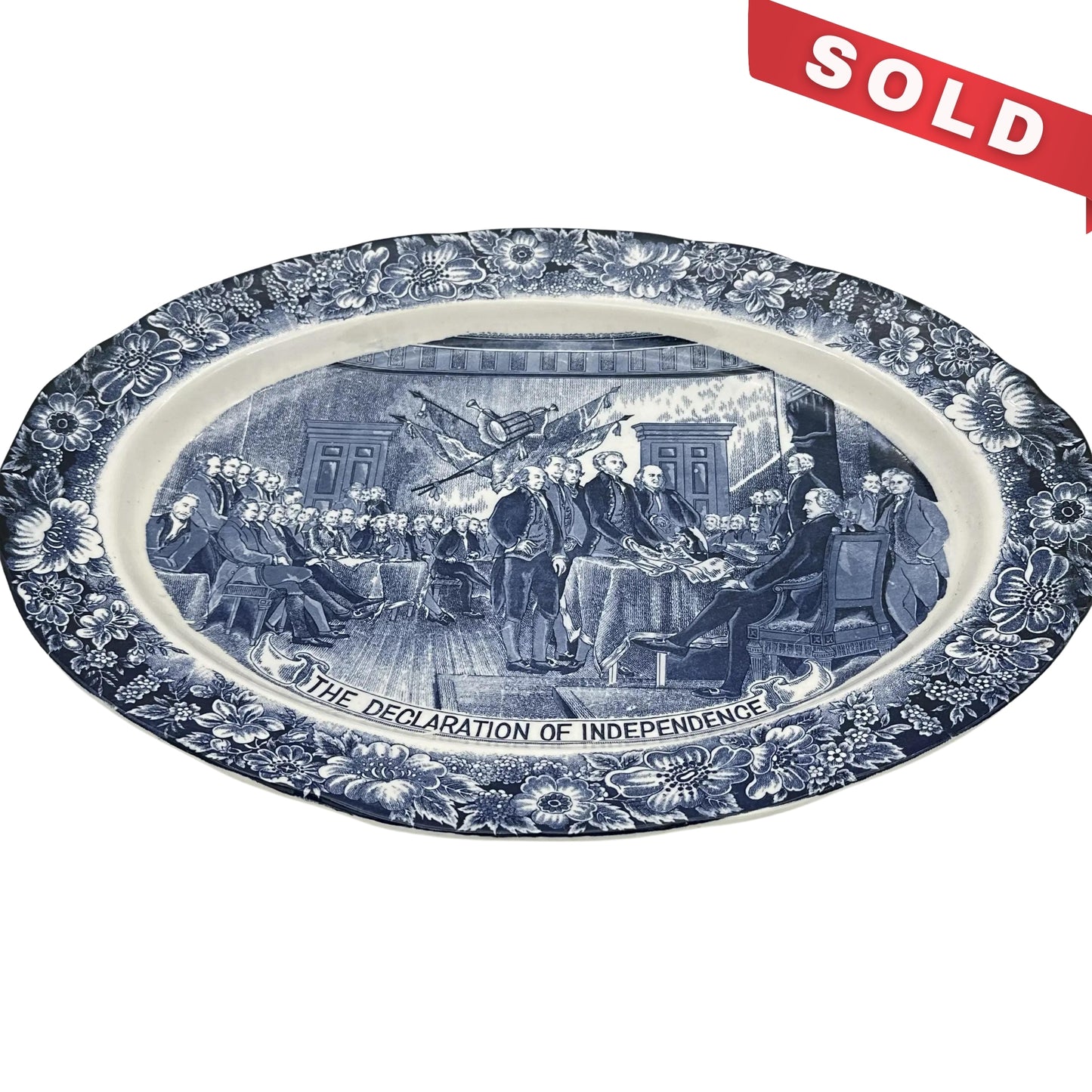 Signing the Declaration of Independence large platter