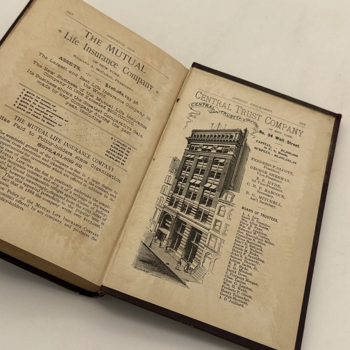 "Souvenir and Official Programme Book of the Centennial Celebration of the Inauguration of George Washington" by John Alden — 1889