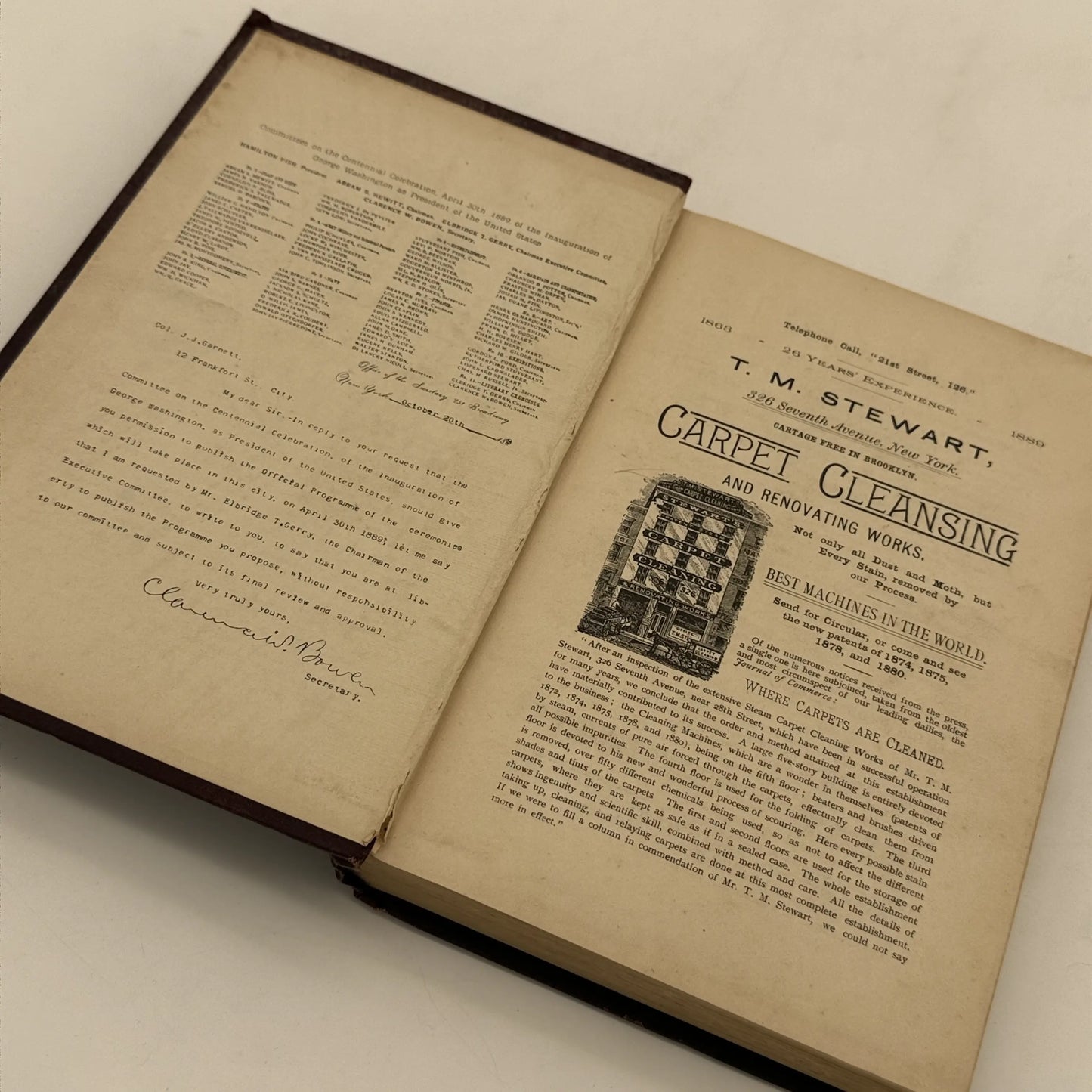 "Souvenir and Official Programme Book of the Centennial Celebration of the Inauguration of George Washington" by John Alden — 1889