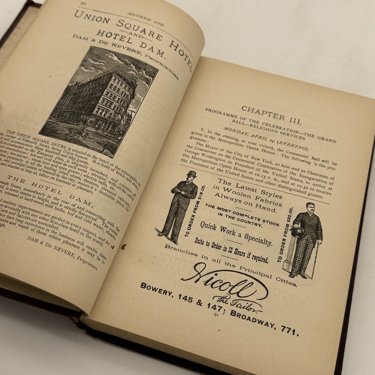 "Souvenir and Official Programme Book of the Centennial Celebration of the Inauguration of George Washington" by John Alden — 1889