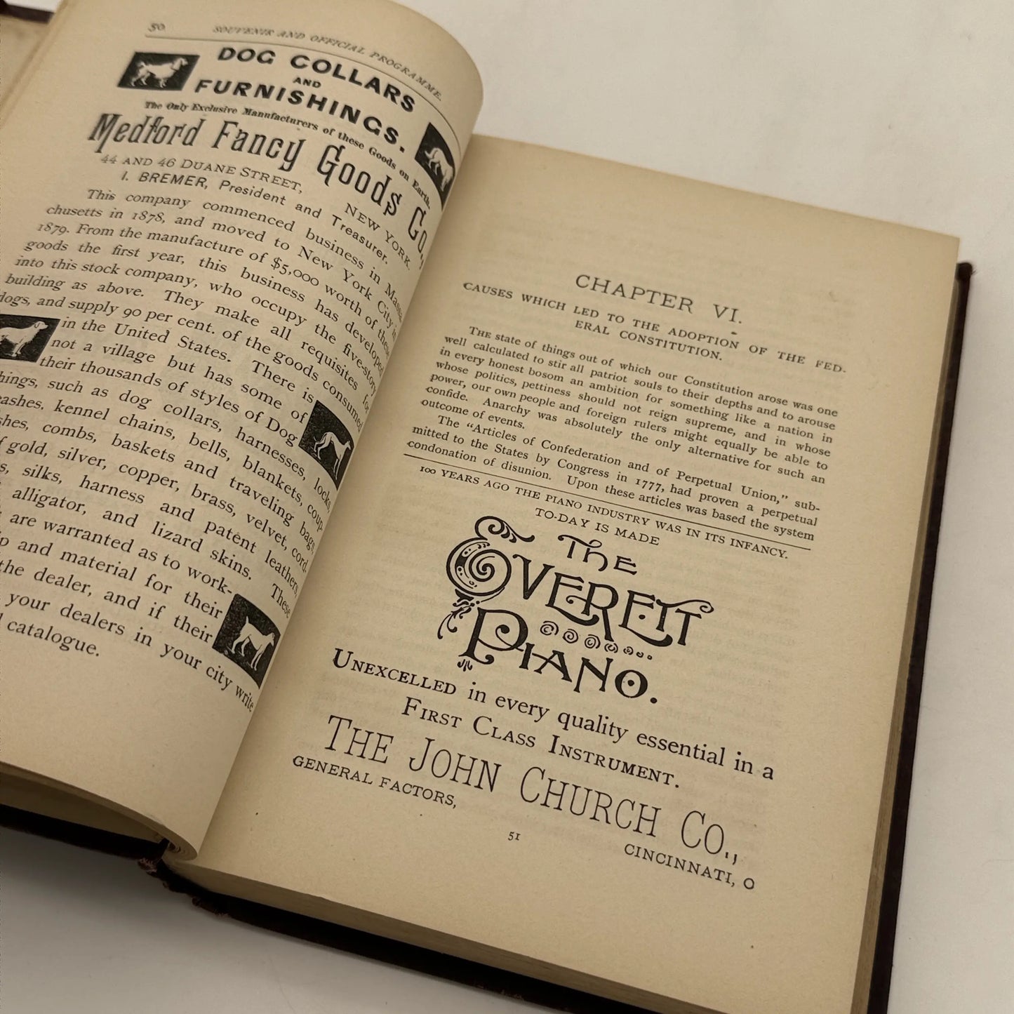 "Souvenir and Official Programme Book of the Centennial Celebration of the Inauguration of George Washington" by John Alden — 1889