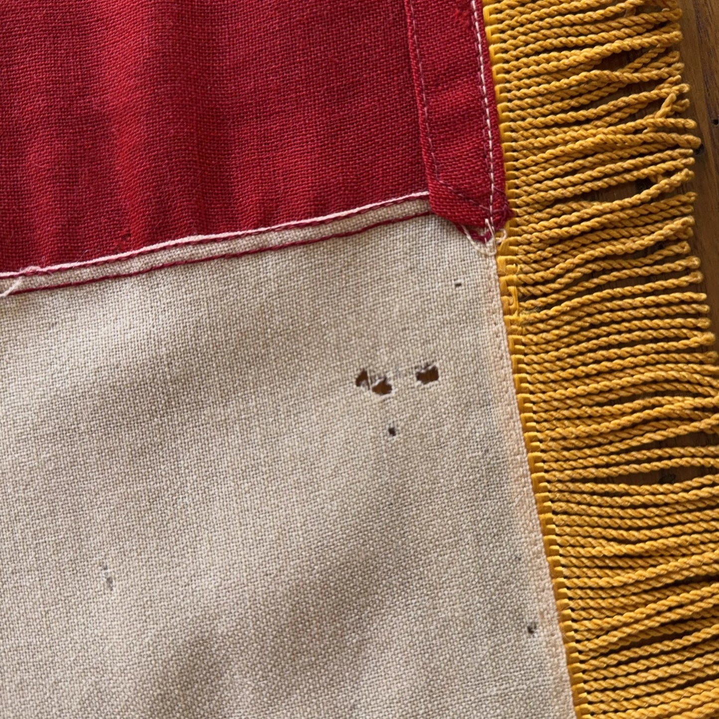 St. George's Cross display flag with gold trim — Wool — Made by Annin