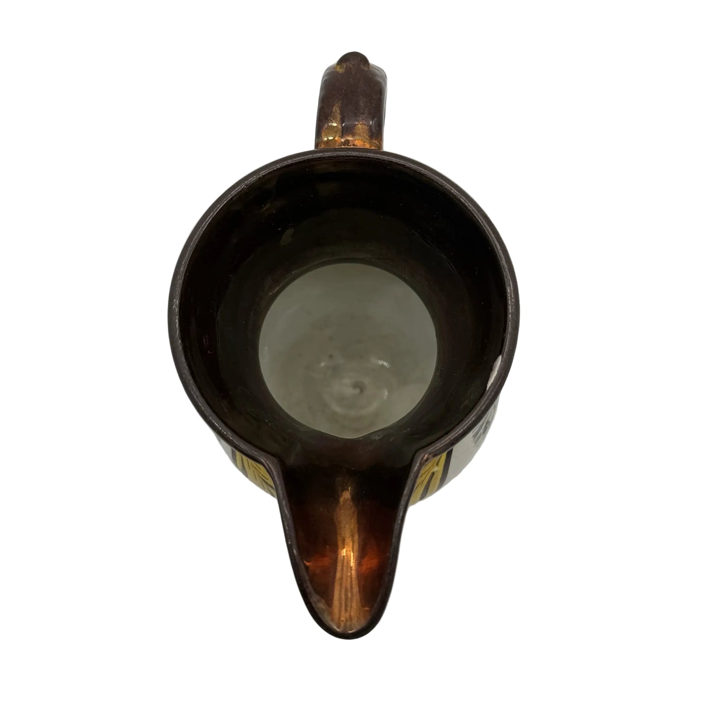 Historical Staffordshire "Lafayette" and "Cornwallis" Copper Luster Cream Pitcher — c. 1825
