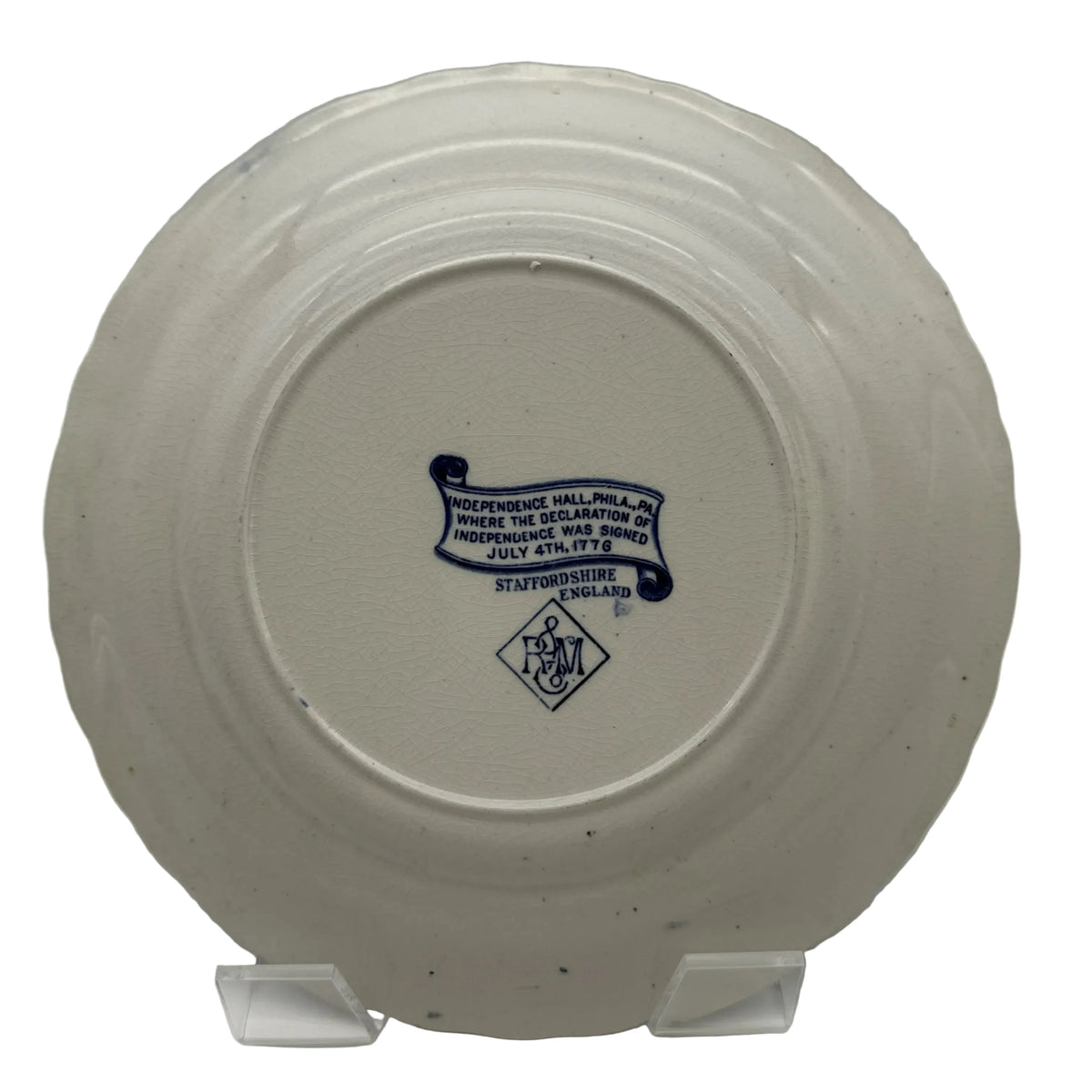 Independence Hall Staffordshire Plate
