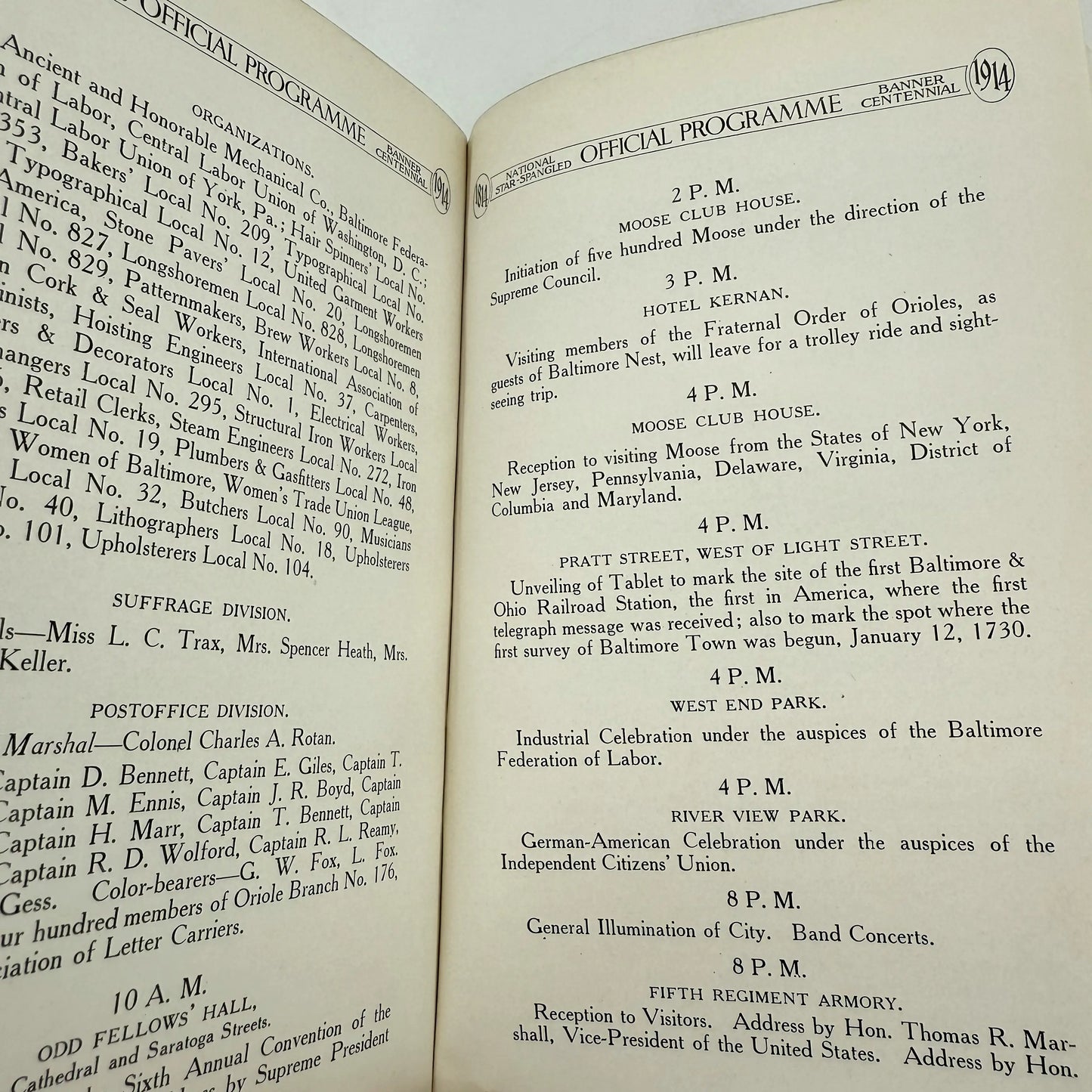 National Star Spangled Banner Centennial — Official Program and the Story of Baltimore