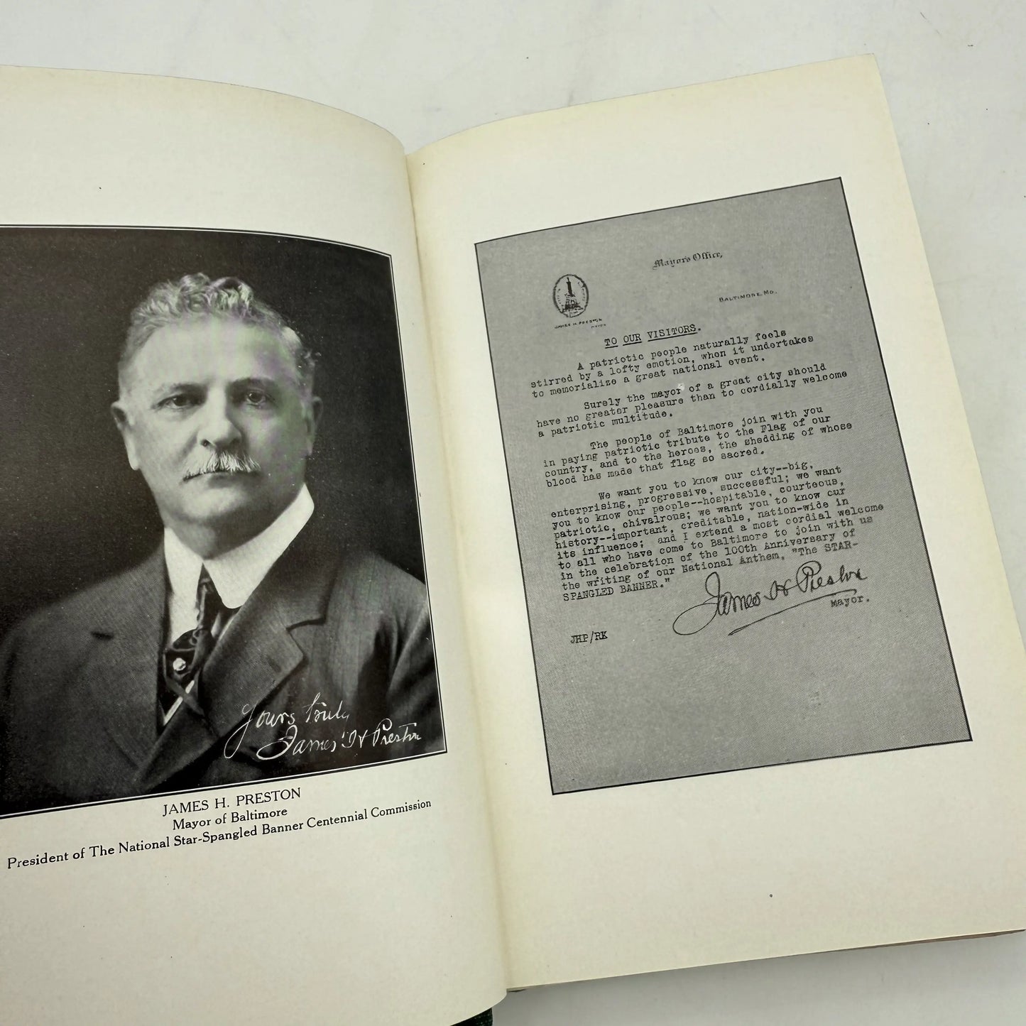 National Star Spangled Banner Centennial — Official Program and the Story of Baltimore