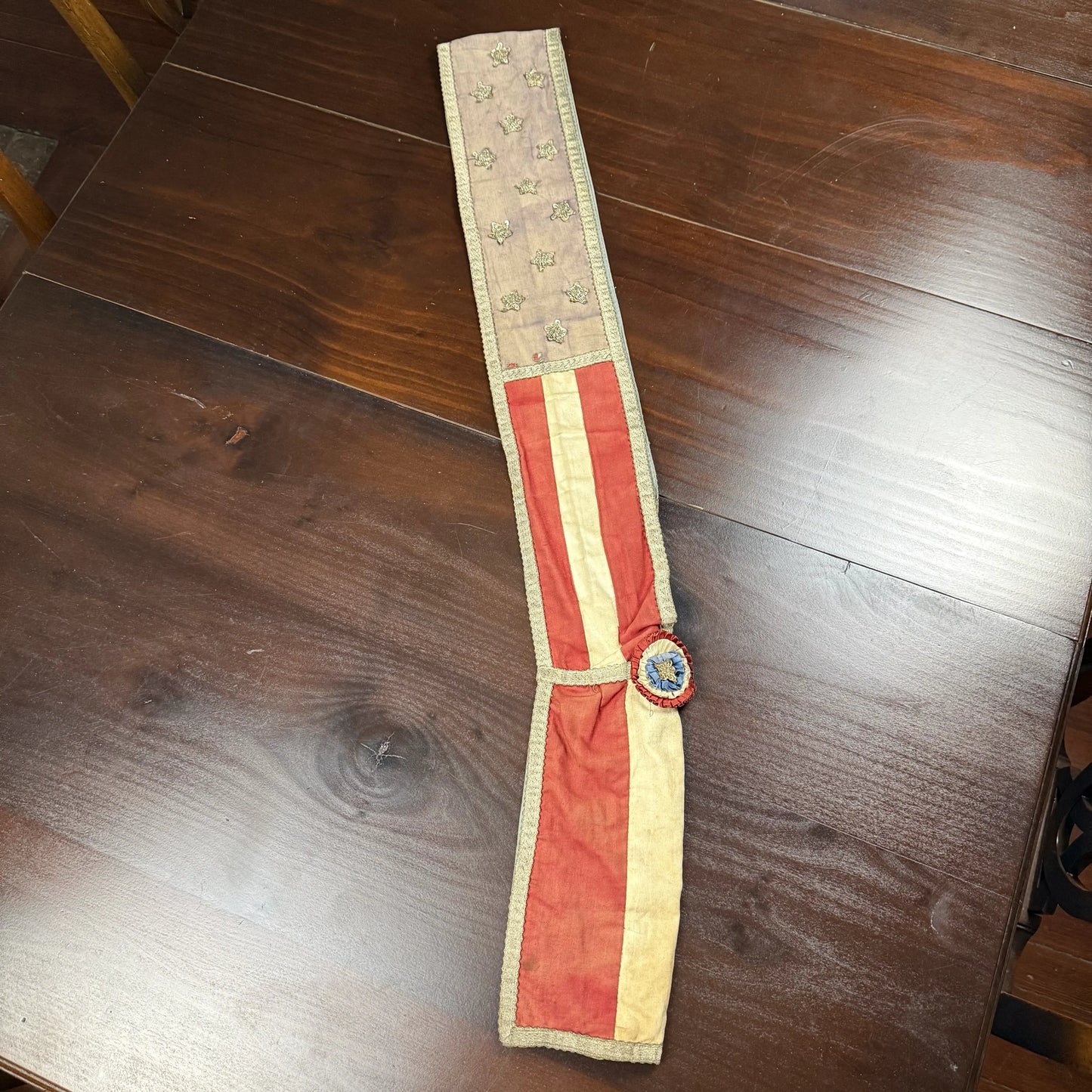 Late 19th Century 13-Star Patriotic Ceremonial Sash