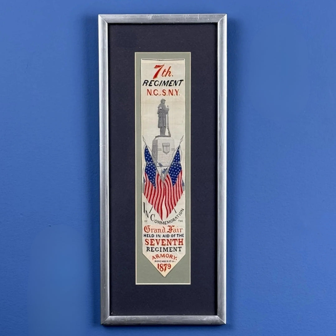 Grand Fair of the Seventh Regiment — 1879 "Stevengraph," framed