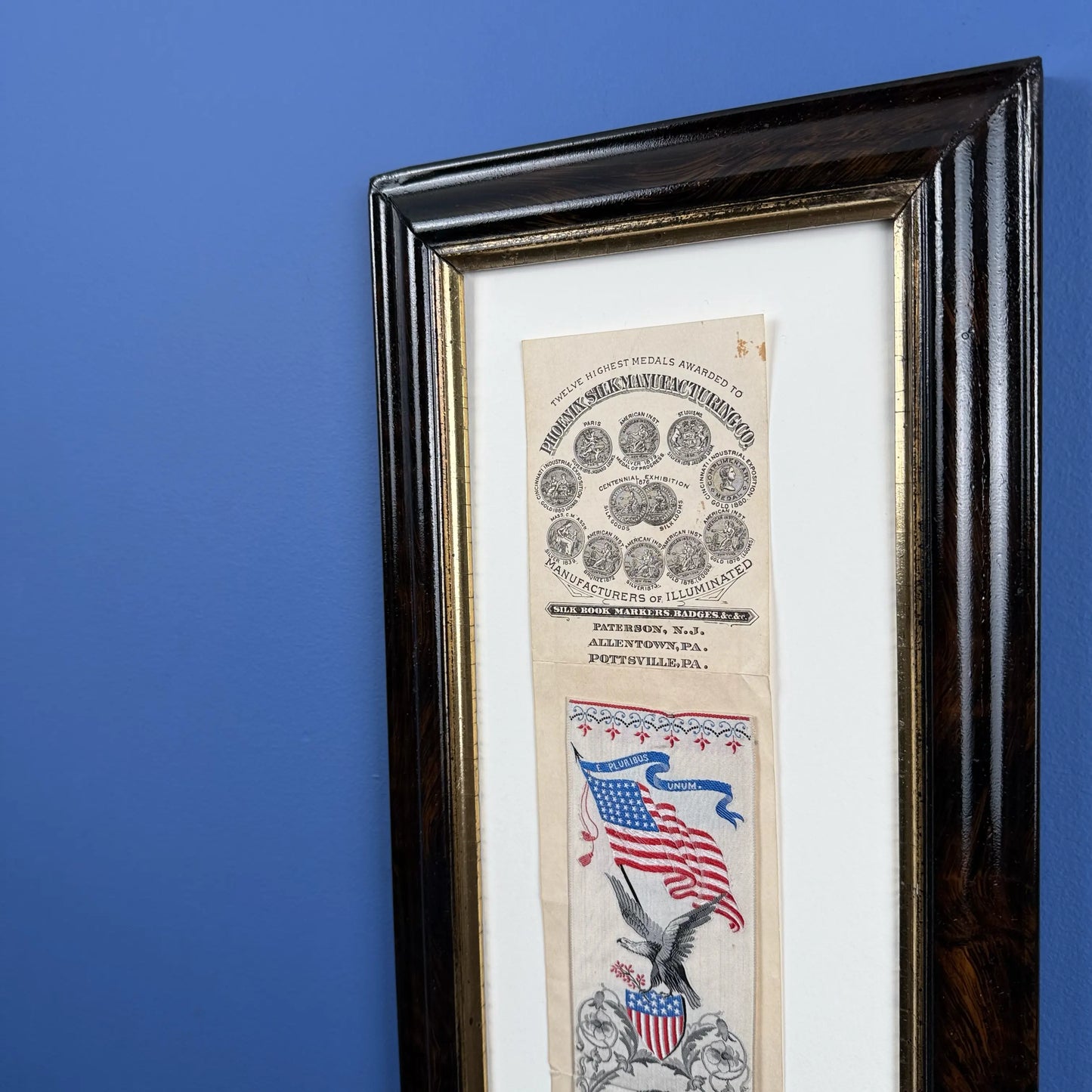 Abraham Lincoln "The Worlds Columbian Expedition" Stevengraph— Matted and Framed