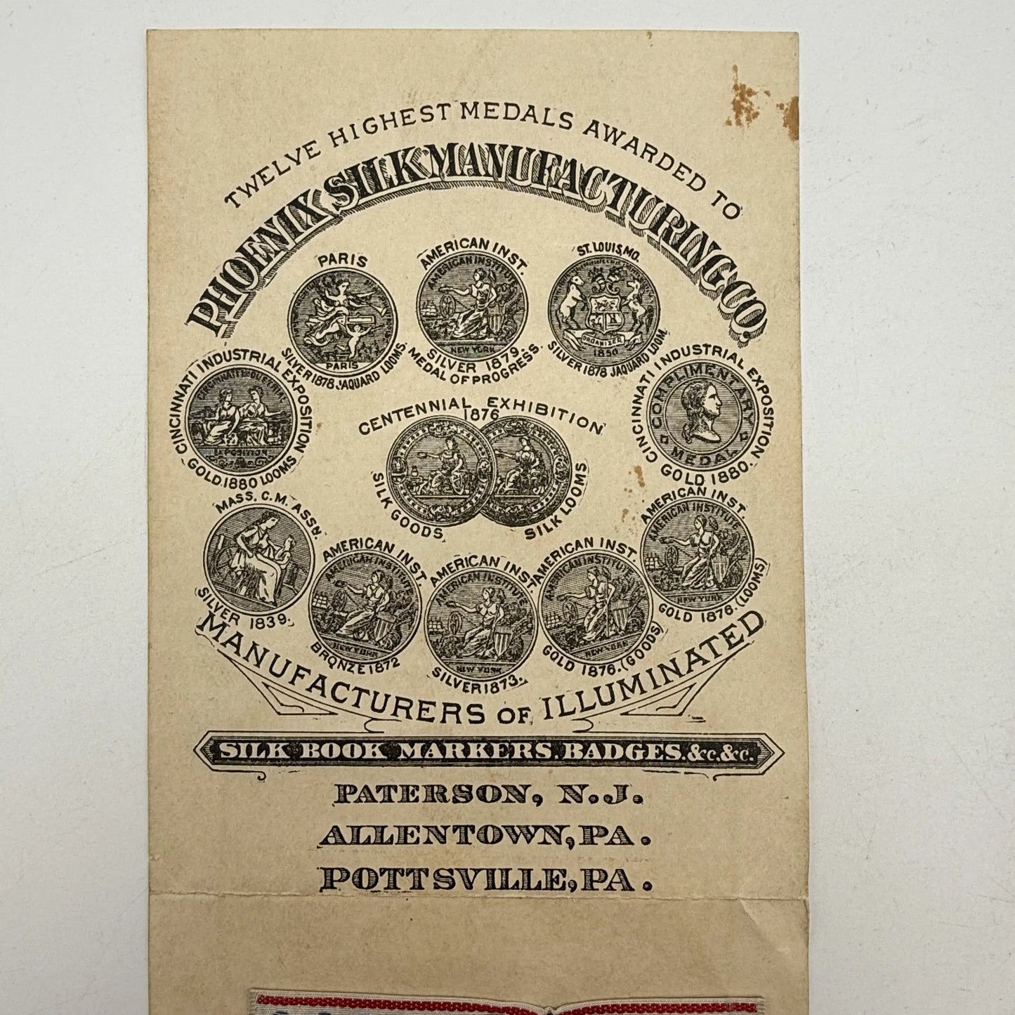 Abraham Lincoln "The Worlds Columbian Expedition" Stevengraph— Matted and Framed