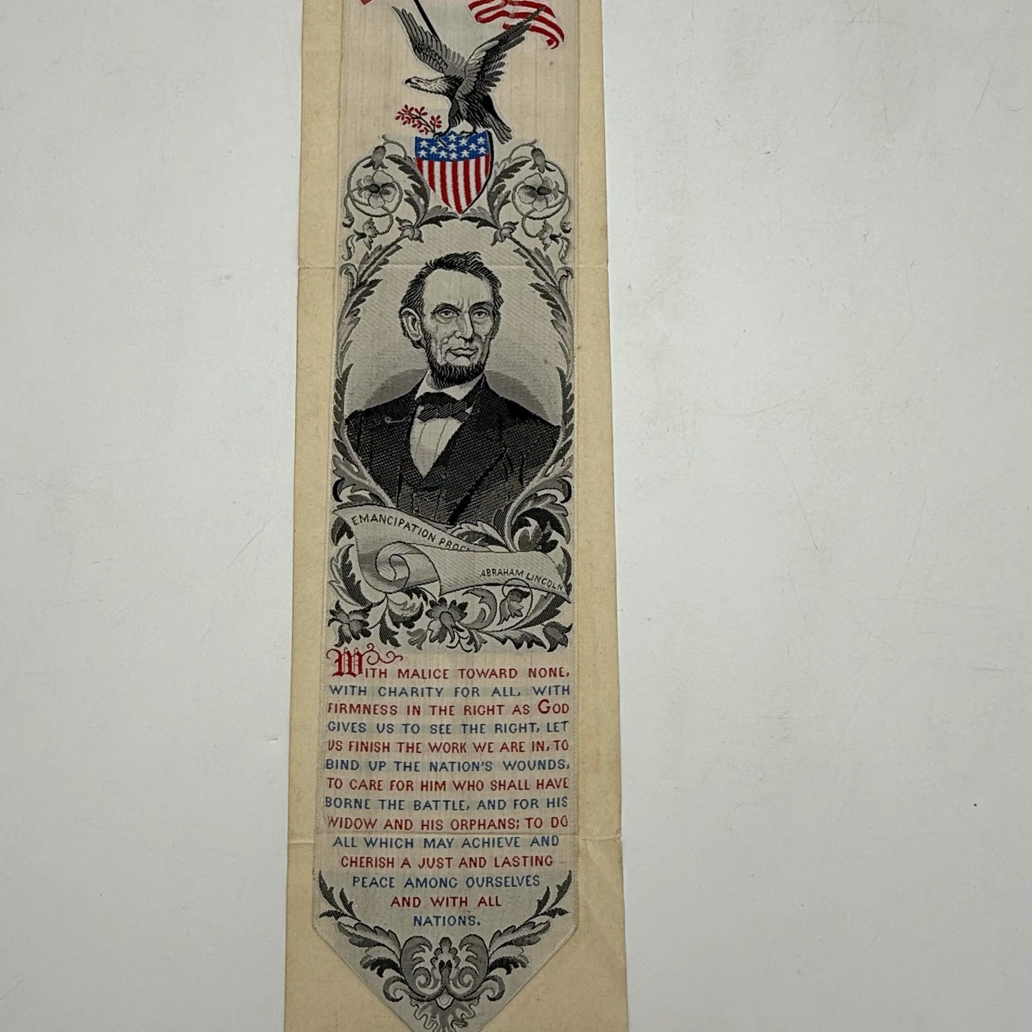 Abraham Lincoln "The Worlds Columbian Expedition" Stevengraph— Matted and Framed