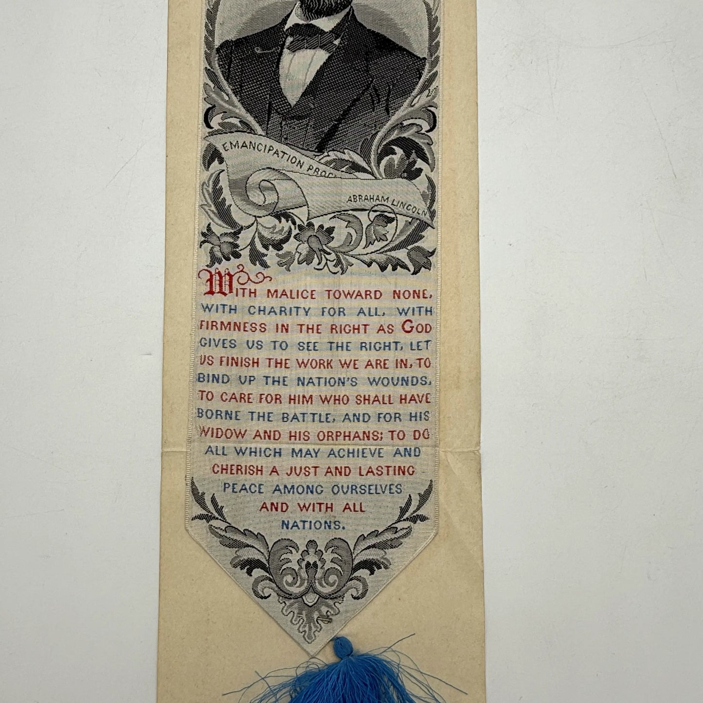 Abraham Lincoln "The Worlds Columbian Expedition" Stevengraph— Matted and Framed