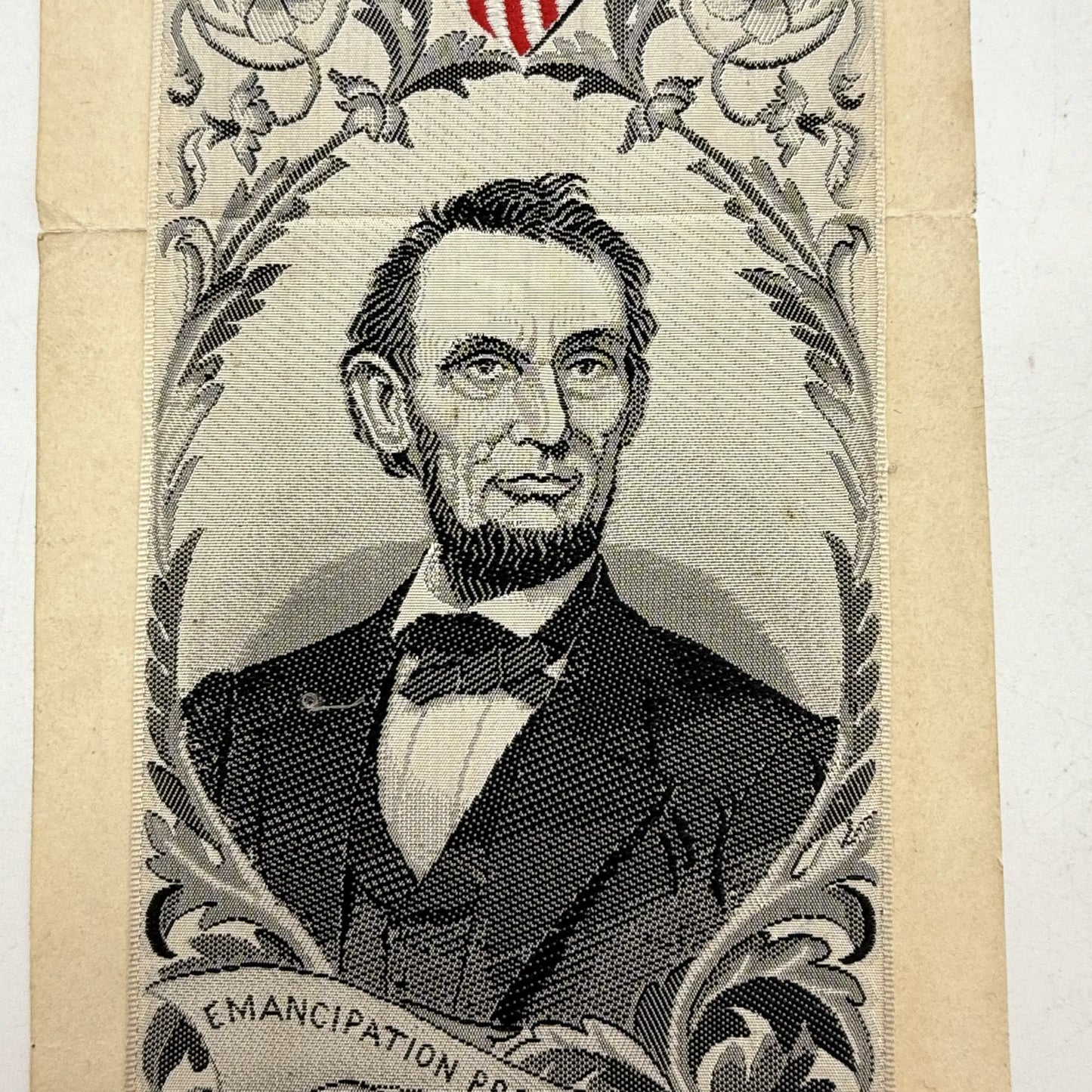 Abraham Lincoln "The Worlds Columbian Expedition" Stevengraph— Matted and Framed