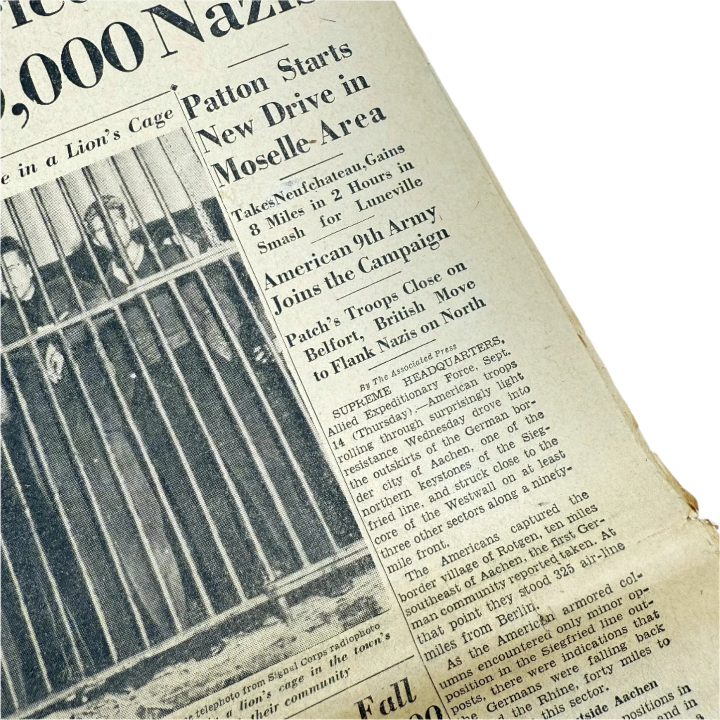 The Sun — September 2, 1944 and the New York Herald Tribune — September 14, 1944 — Sold as a set