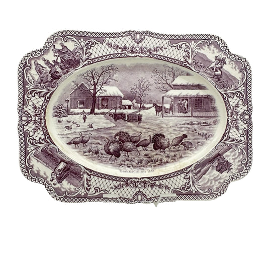 Thanksgiving platter with historical scenes — From A.G. Richardson & Co. in England from The History List Store