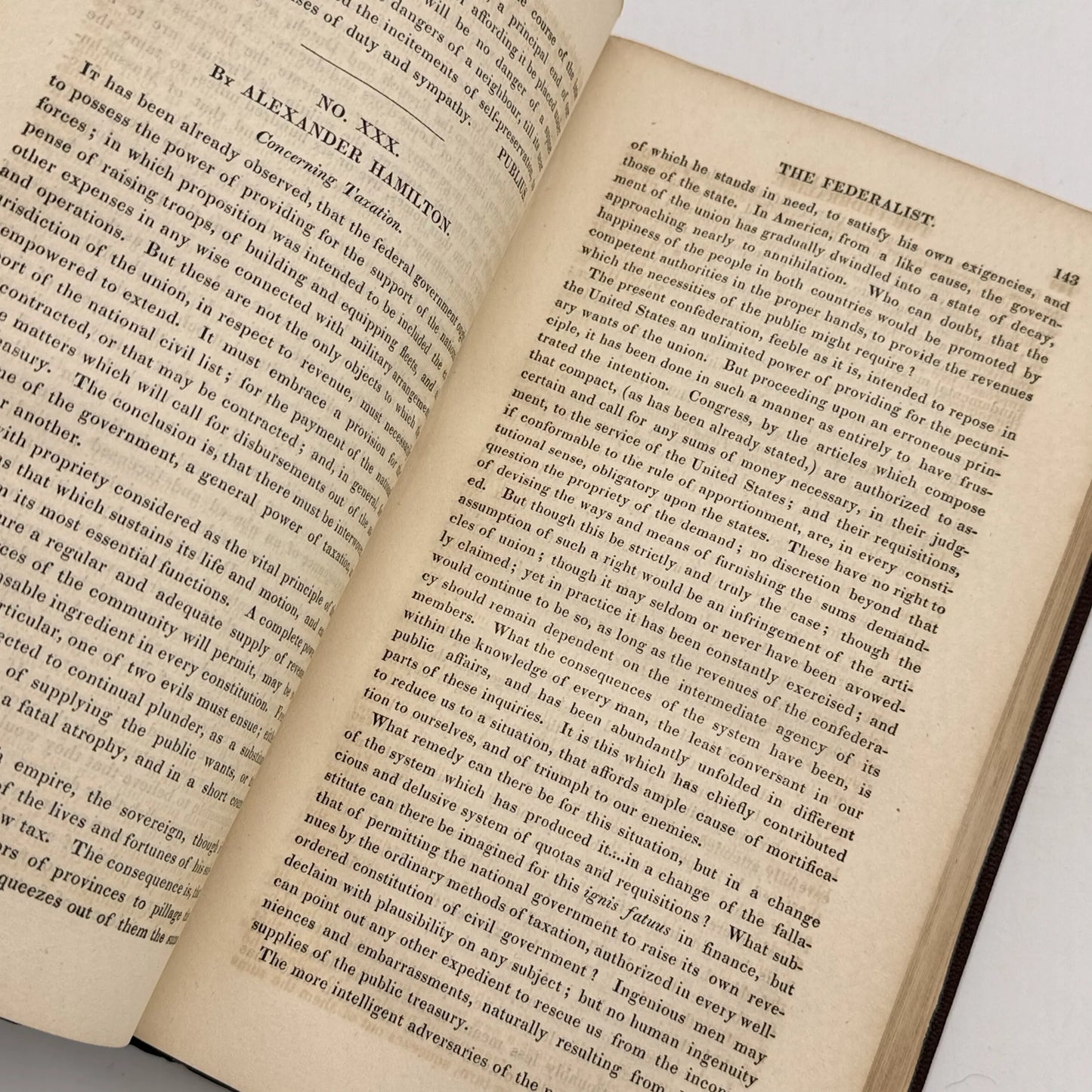 1826 "The Federalist, on the New Constitution" — Beautifully, rebound, with pages in excellent condition