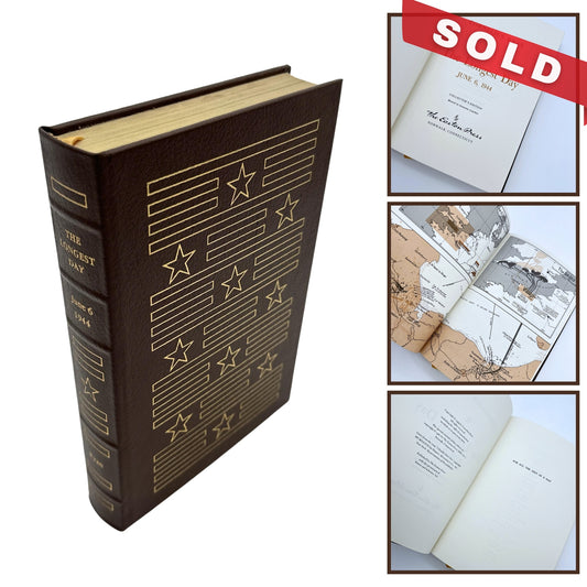 "The Longest Day: June 6, 1944" — Cornelius Ryan — Leather-bound, gilt-edged Easton Press edition