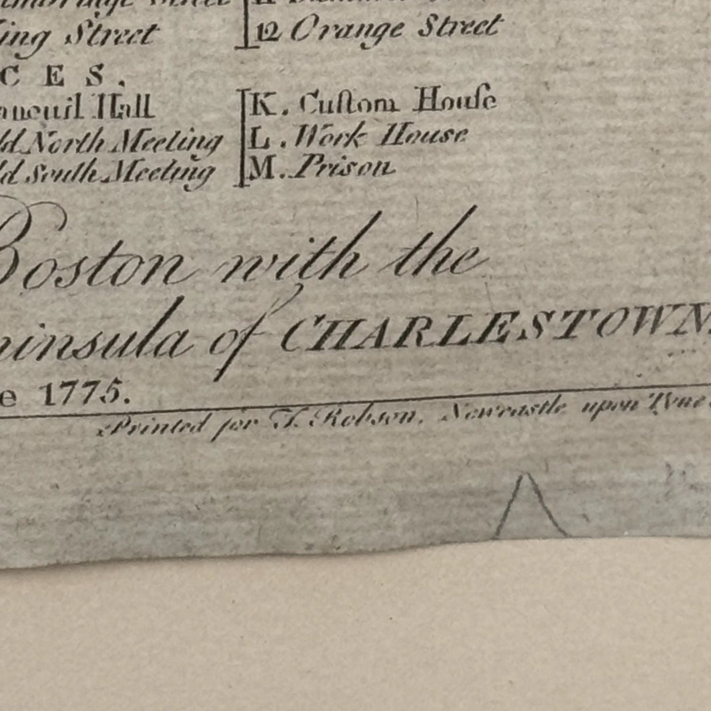 1778 plan of the town of Boston with the Attack on Bunkers-Hill in the Peninsula of Charlestown the 17th of June, 1775 — Framed